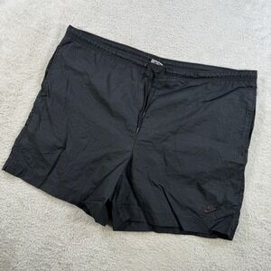 Vintage Nike Shorts Mens Large Black Nylon Drawstring Gym 90s White Tag Active